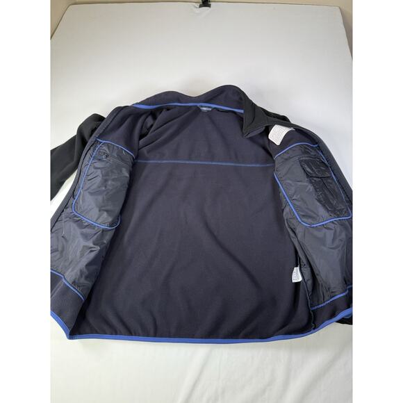 Ll Bean Fleece Jacket Mens Size XL Sports Illustrated Embroidered Blue/Black - Picture 9 of 10